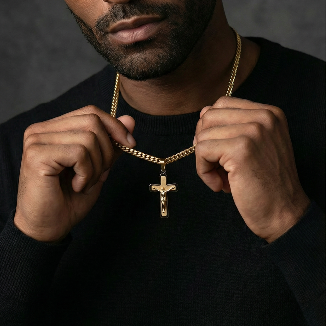 Jesus Cross Pendant (Gold)