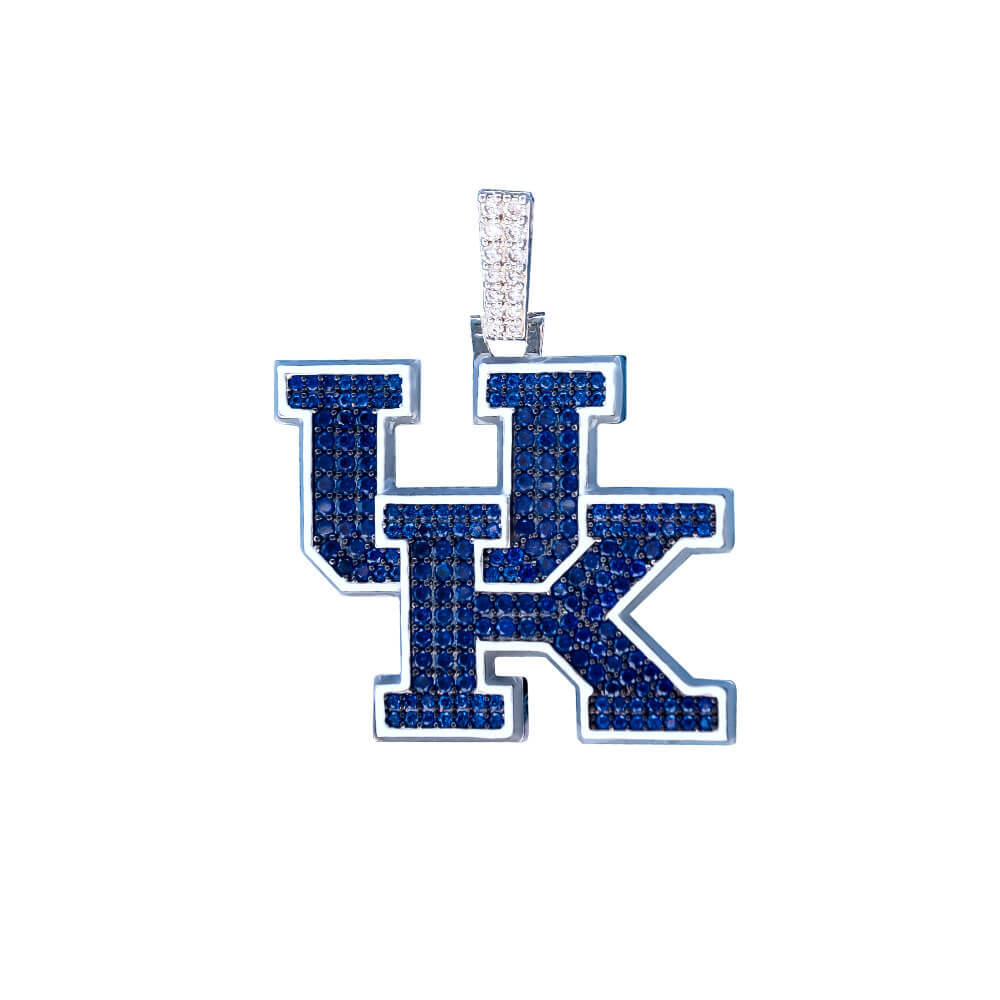 Kentucky Wildcats Logo in White Gold