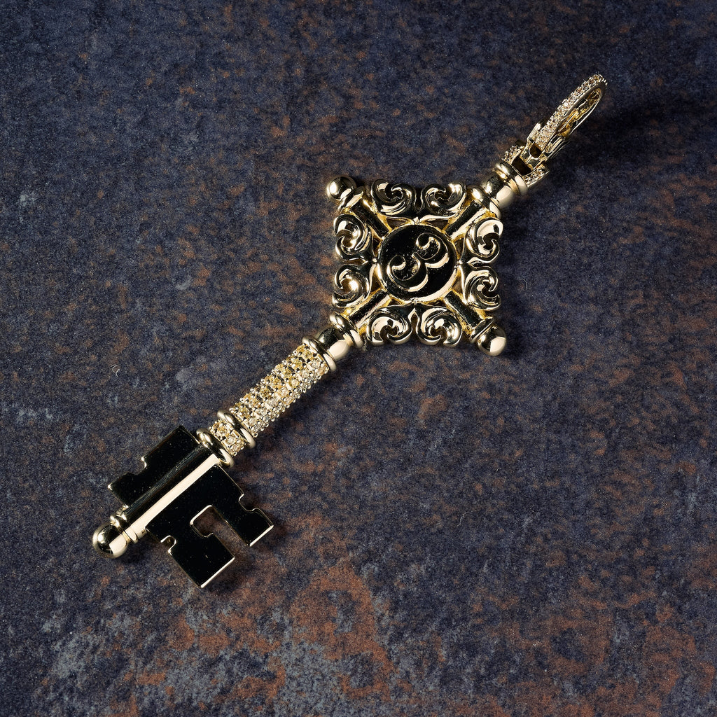 GLD X Bloody Osiris Lab Diamond Canary Key Clip On in Solid Yellow Gold