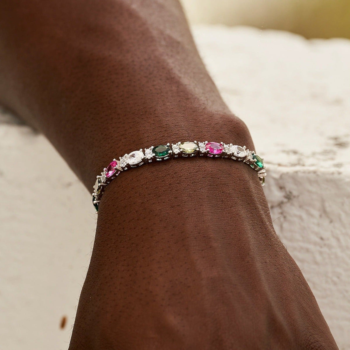 Multicolor Mixed Oval Cut Tennis Chain + Bracelet Bundle- 5mm