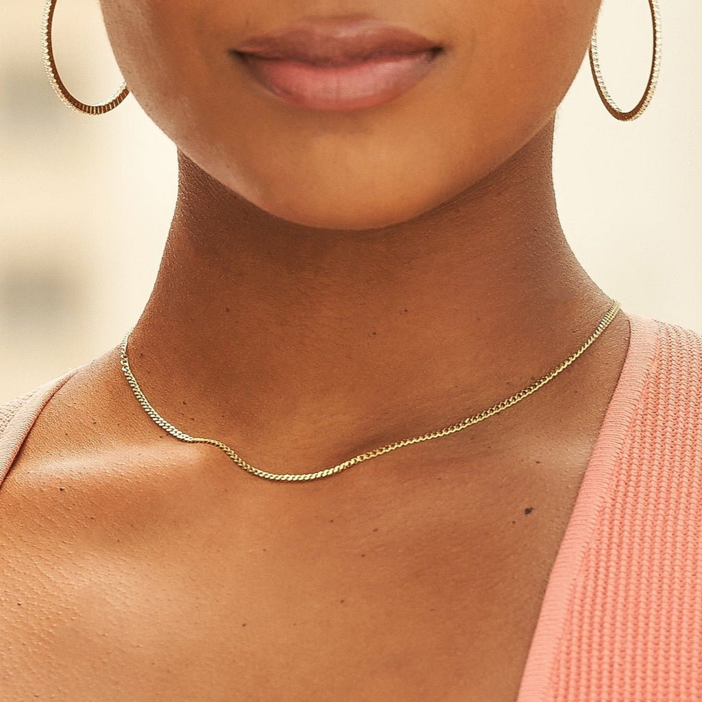 GLD 2MM Micro Cuban Necklace in Yellow Gold
