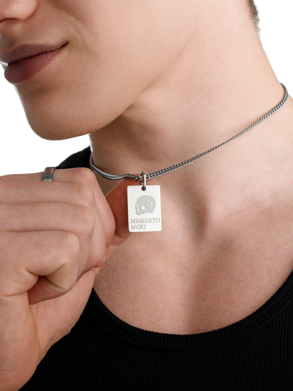Memento Mori Necklace (Steel)