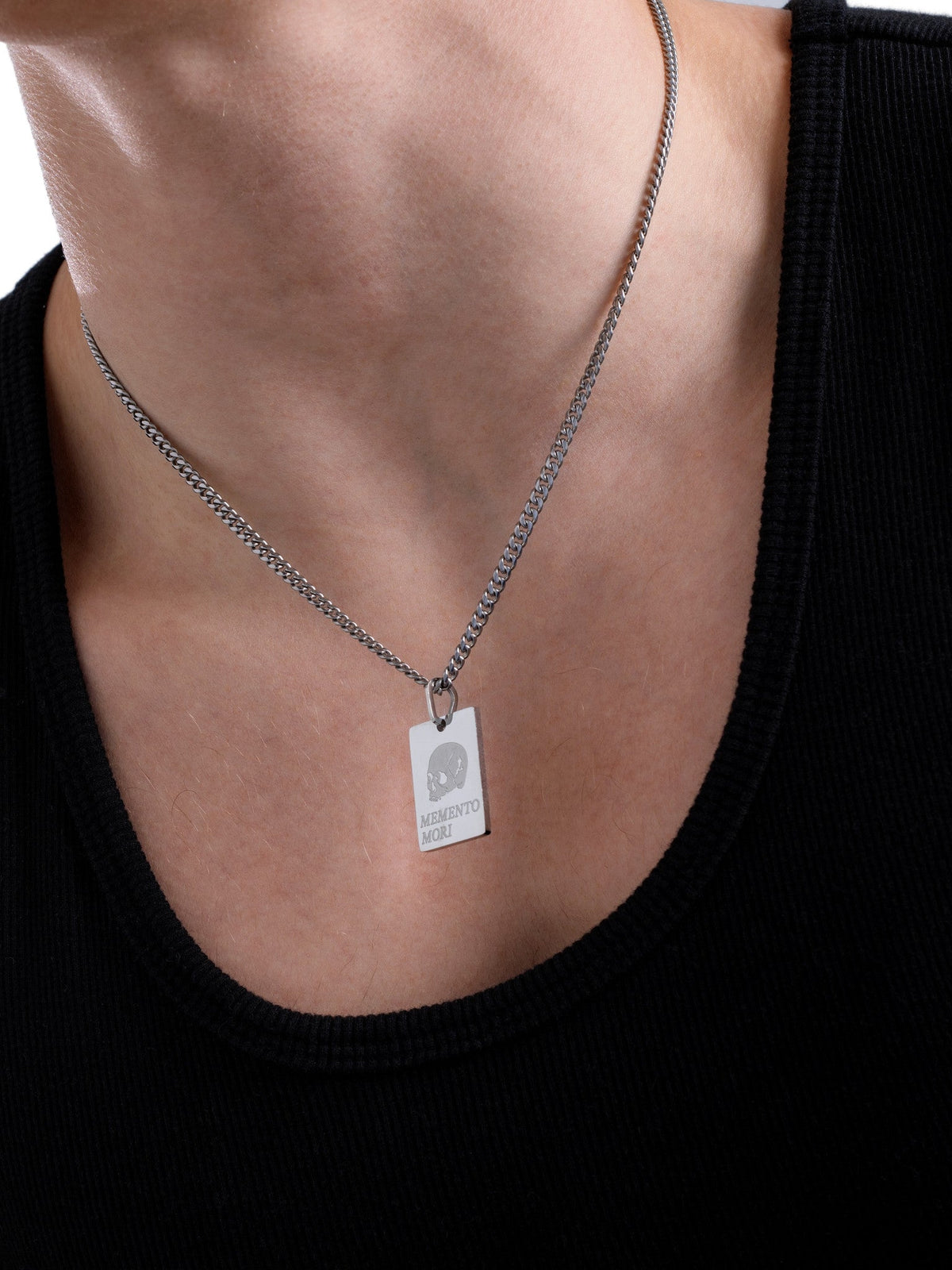 Memento Mori Necklace (Steel)