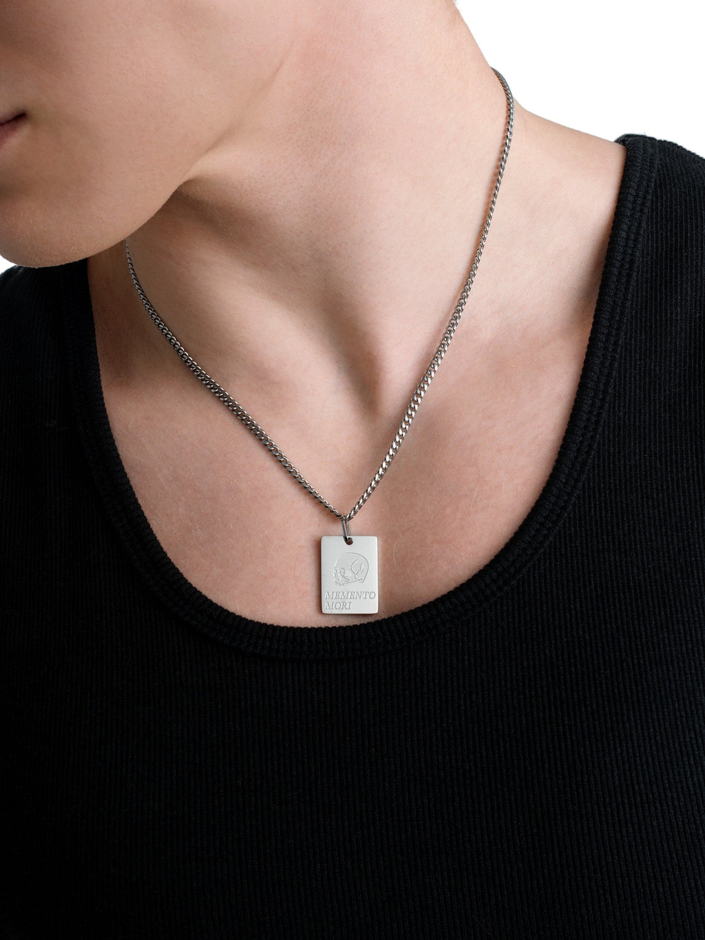 Memento Mori Necklace (Steel)