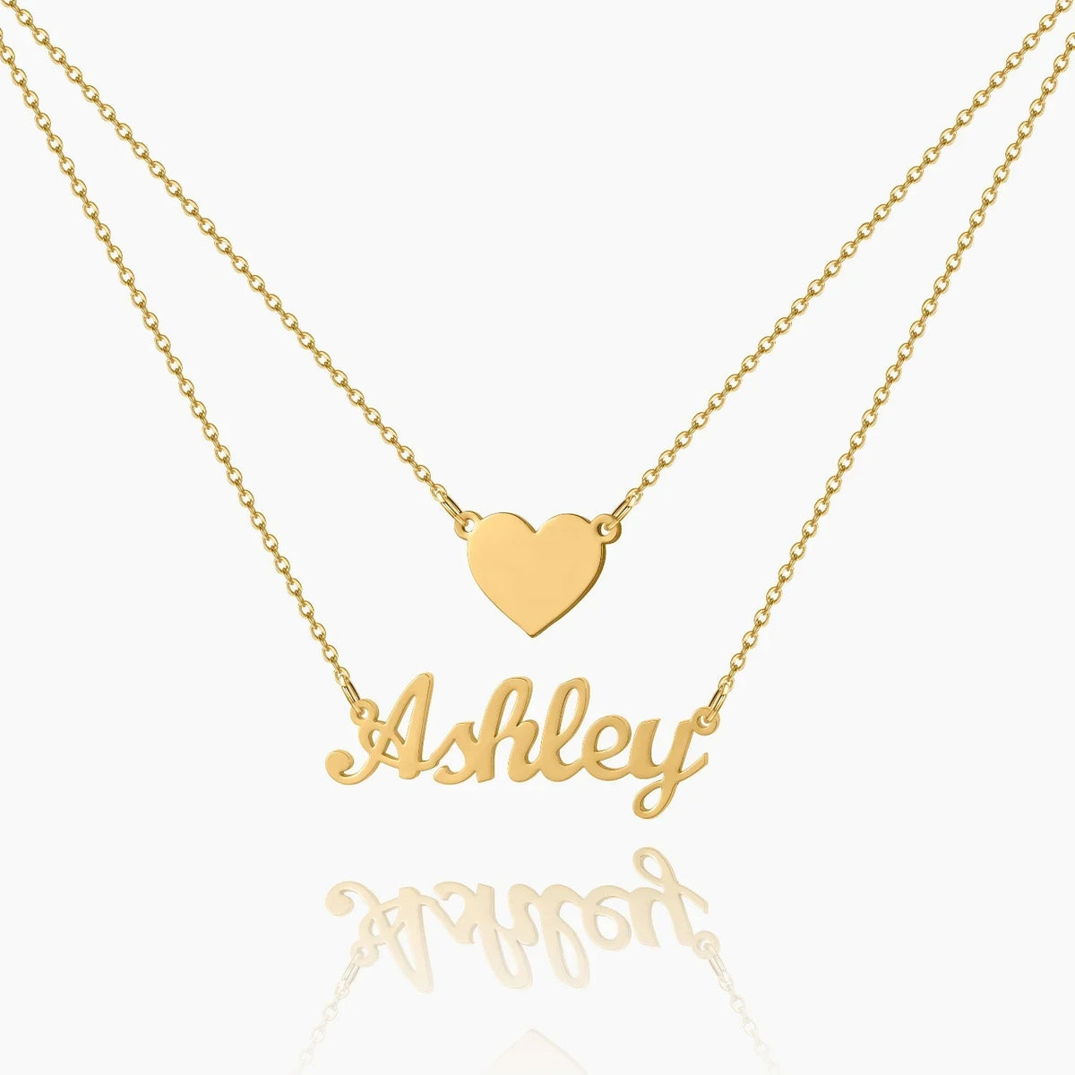 Heart Layer Name Necklace