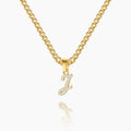 Kids Script Iced Letter Necklace