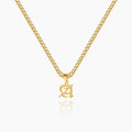 Gothic Letter Necklace w/ Cuban Chain