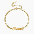 Name Bracelet w/ Cuban Chain