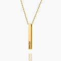 Kids Engraved 3D Bar Necklace
