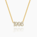 Iced Year Necklace w/ Cuban Chain