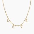Iced Letter Name Choker Necklace