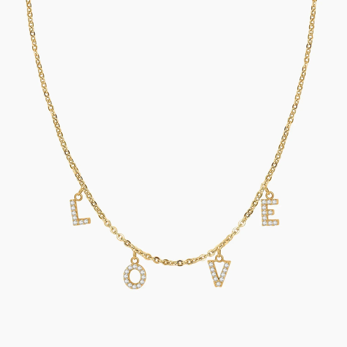 Iced Letter Name Choker Necklace
