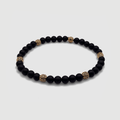 Matte Onyx Stone Bracelet (Gold)