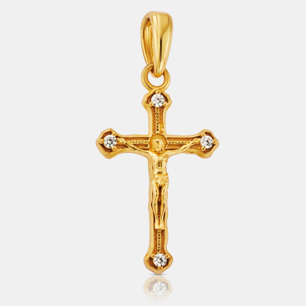 Melted Crucifix (18ct Gold) | Sterling Silver