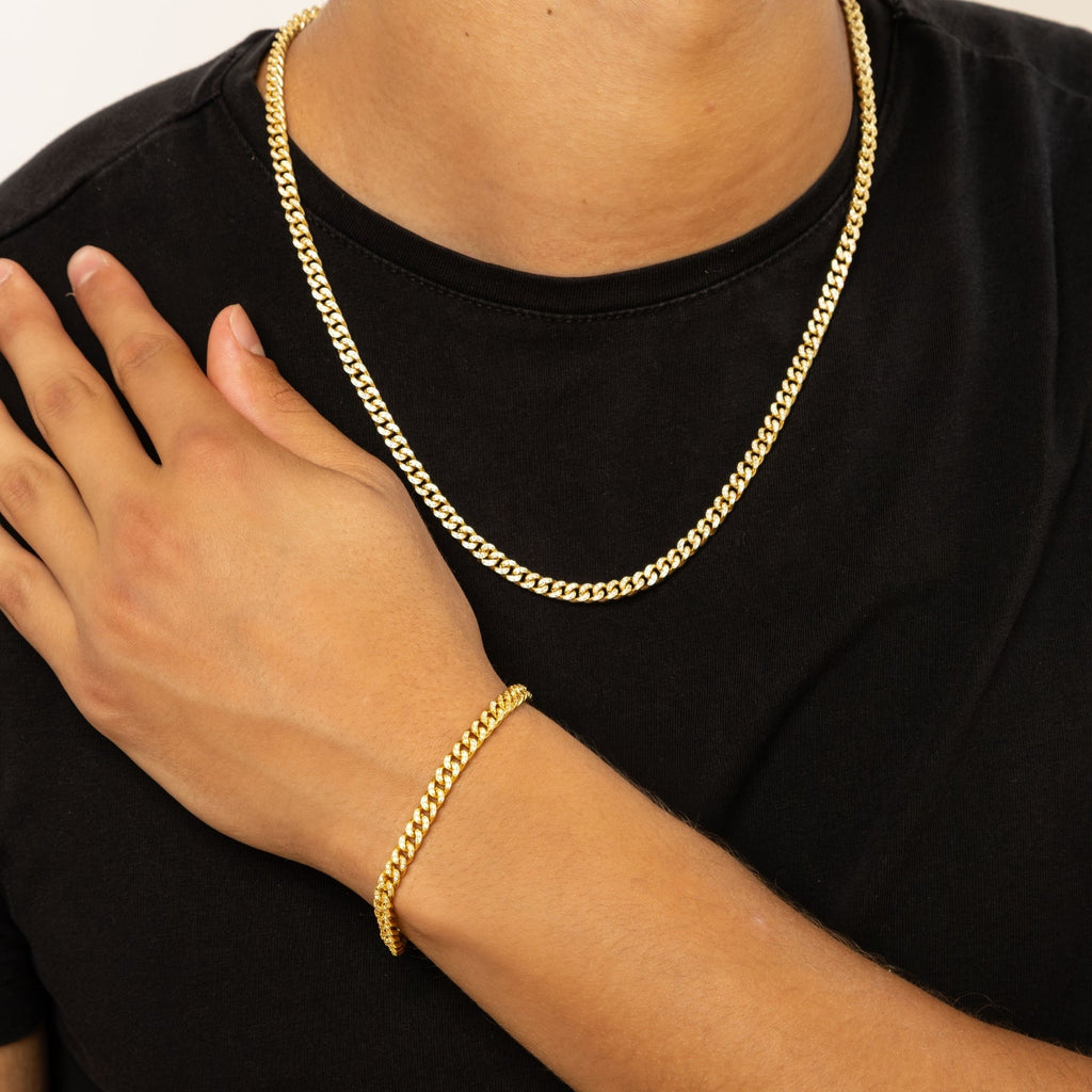 Mens Iced Cuban Link Bracelet - 5mm