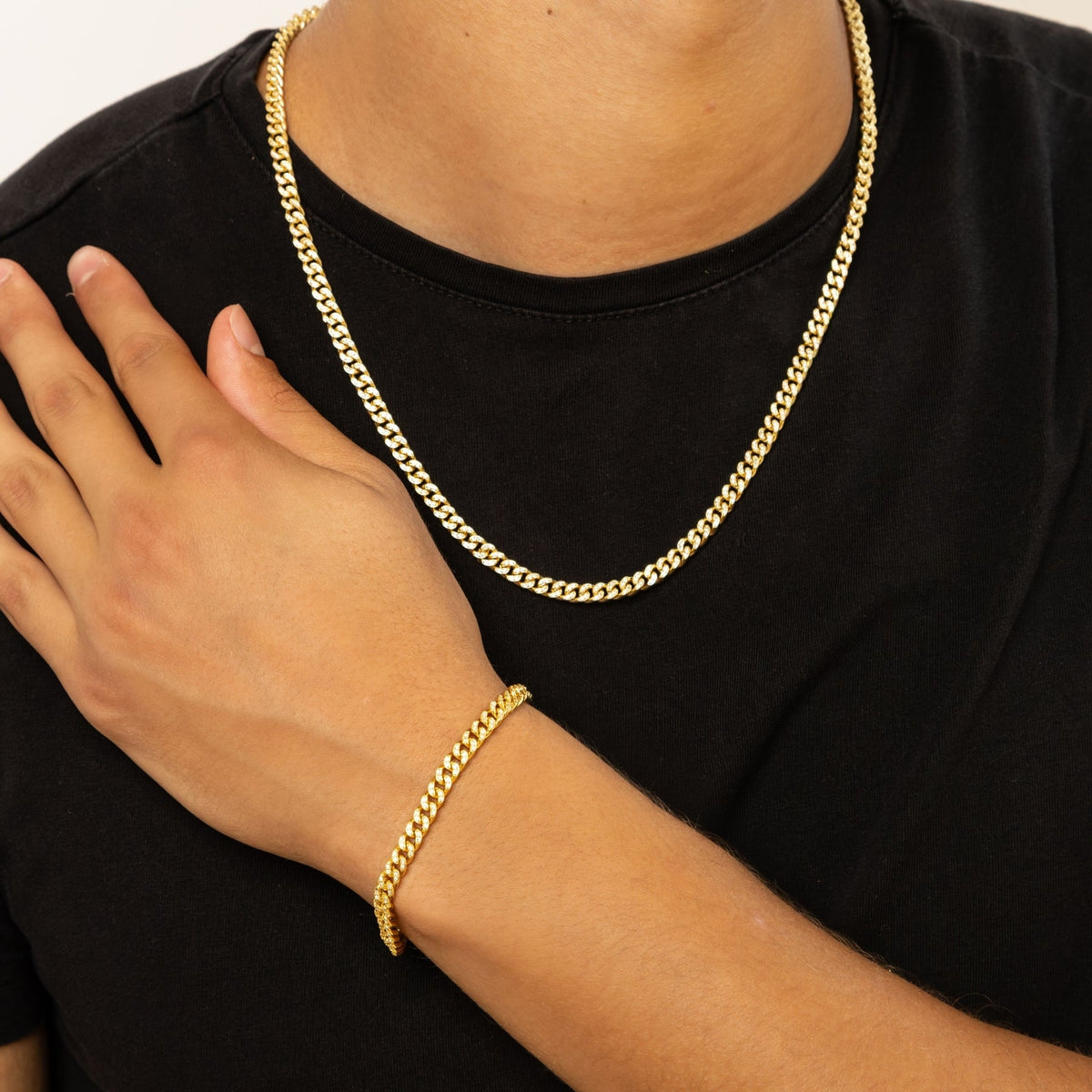 Mens Iced Cuban Link Chain - 5mm
