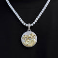 Iced Miami Pendant in White Gold
