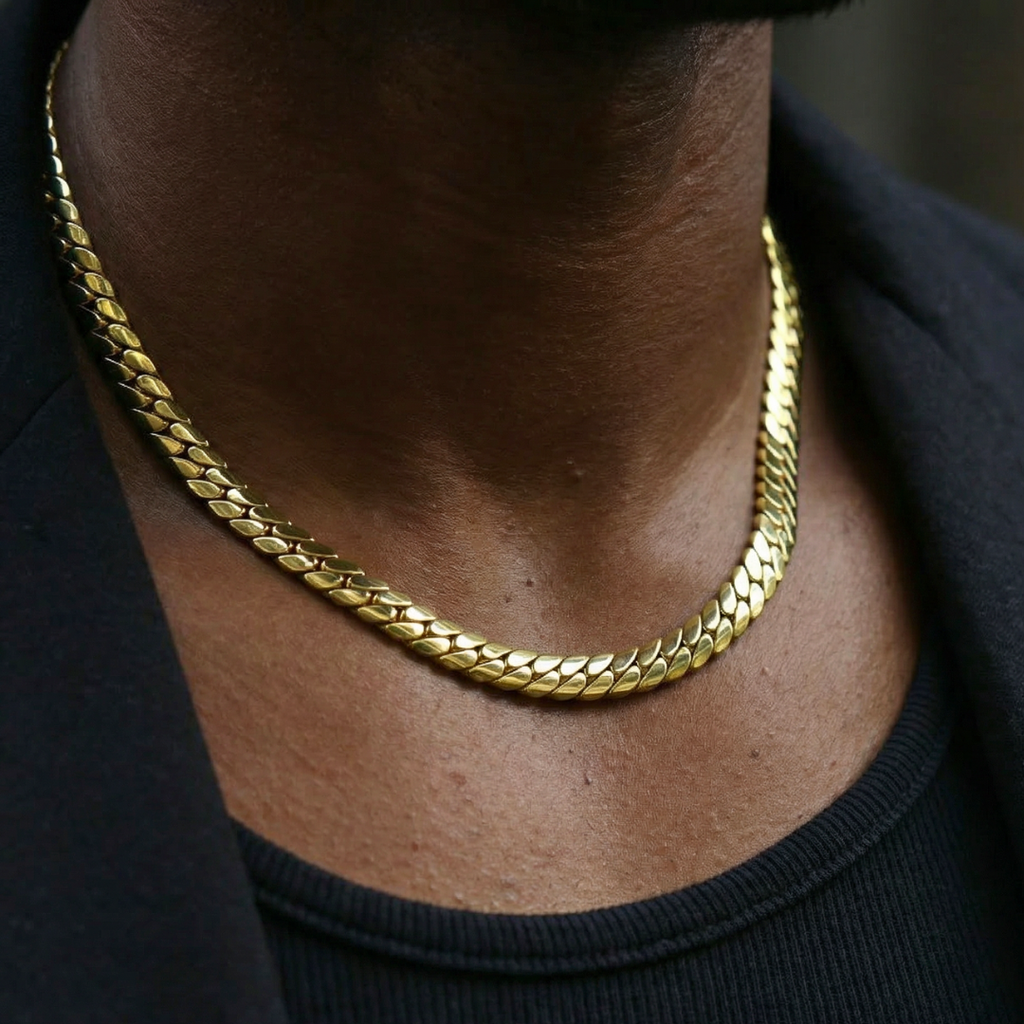 Miami Cuban Link Chain + Bracelet (Gold) - 8mm