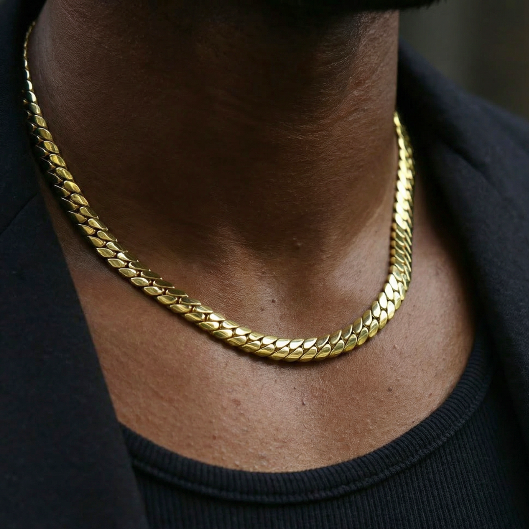Miami Cuban Link Chain + Bracelet (Gold) - 8mm