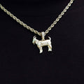 Micro Simple Goat Pendant in Yellow Gold