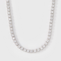 Women's Micro Clustered Tennis Chain (Silver) - 5mm