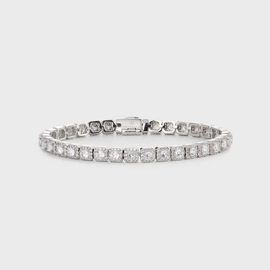 Micro Clustered Tennis Bracelet (Silver) - 5mm