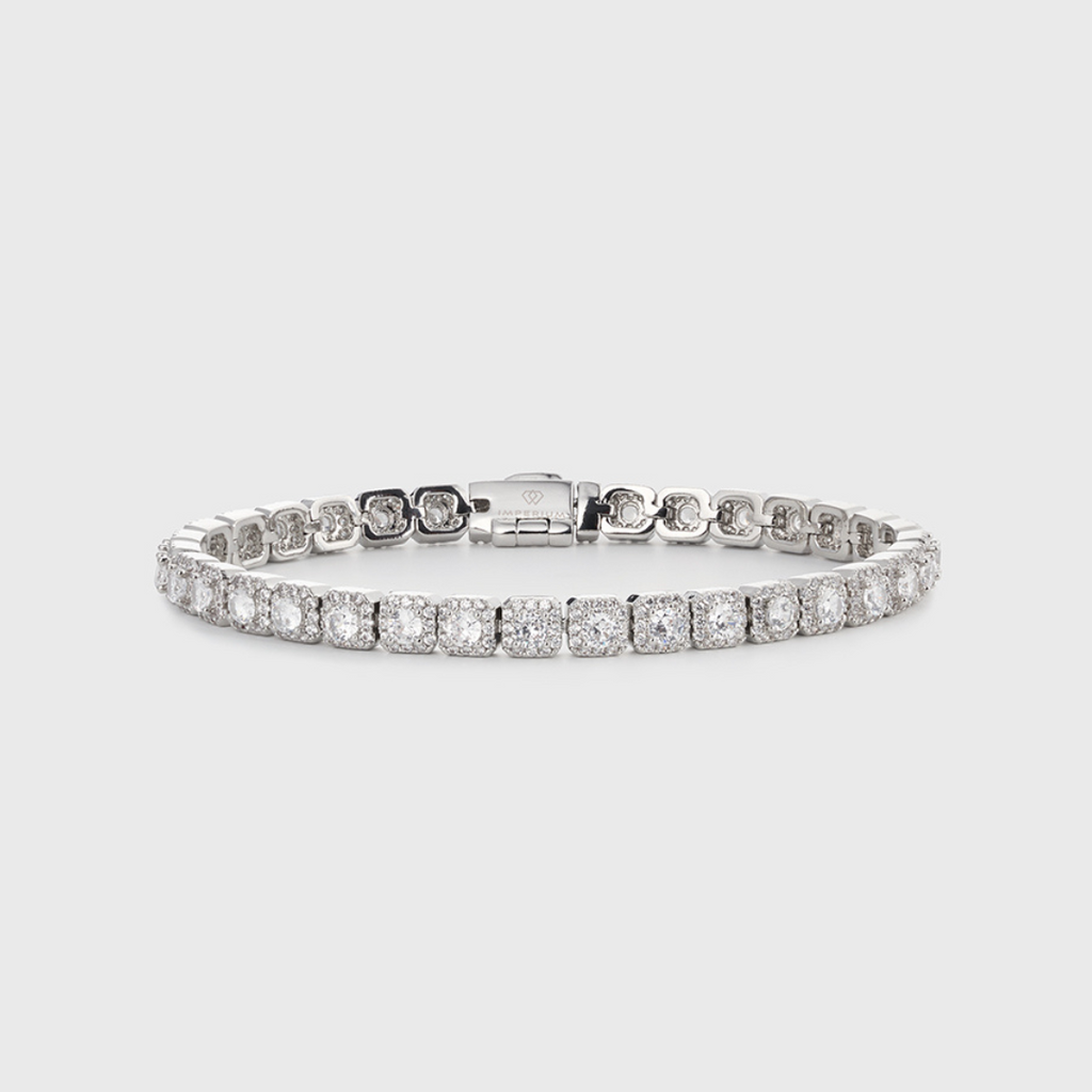 Women's Micro Clustered Tennis Bracelet (Silver) - 5mm