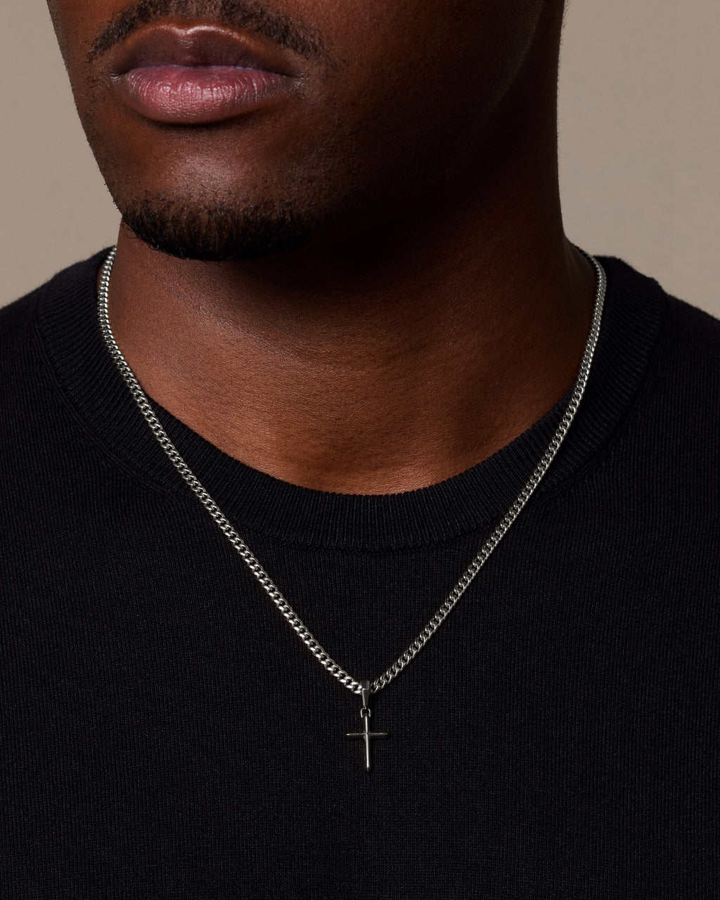 Mini Architectural Cross Pendant