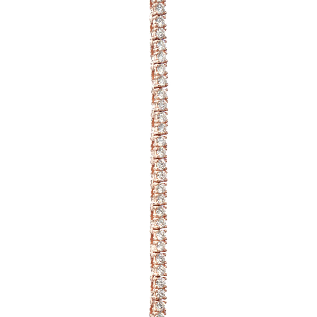 Men's Moissanite Diamond Tennis Chain in Rose Gold Vermeil - 2mm