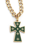 Enamel Cross Necklace (Gold)