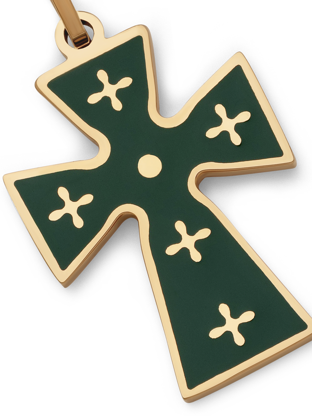 Enamel Cross Necklace (Gold)