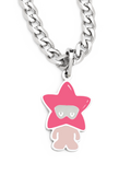 Star Boy Necklace (Pink & Steel)