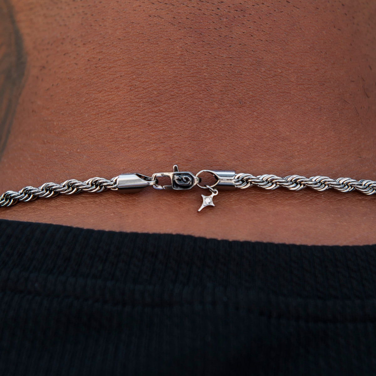 Rope Chain in Black - 4mm