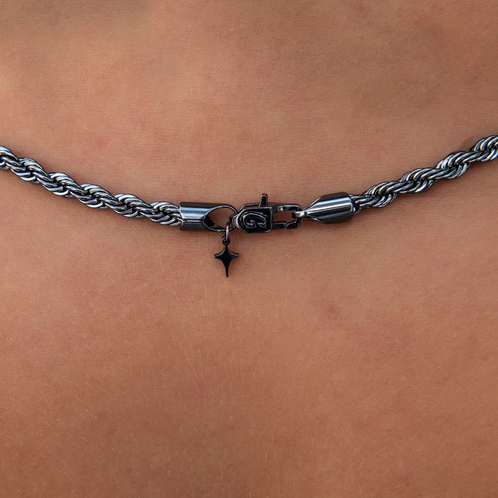 GLD Rope Chain in Black - 4mm