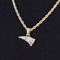 New England Patriots Official NFL Micro Logo Pendant - Yellow Gold