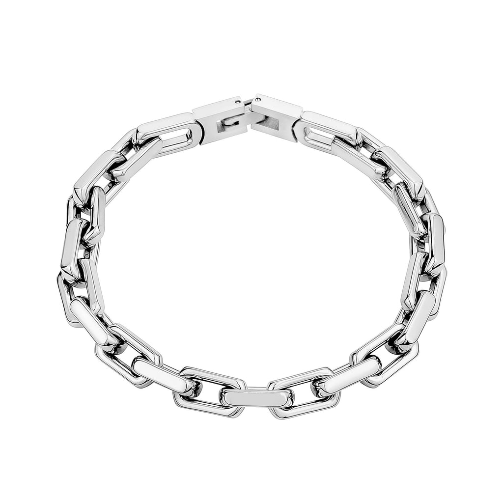 Elongated Steel Link Bracelet | 7MM
