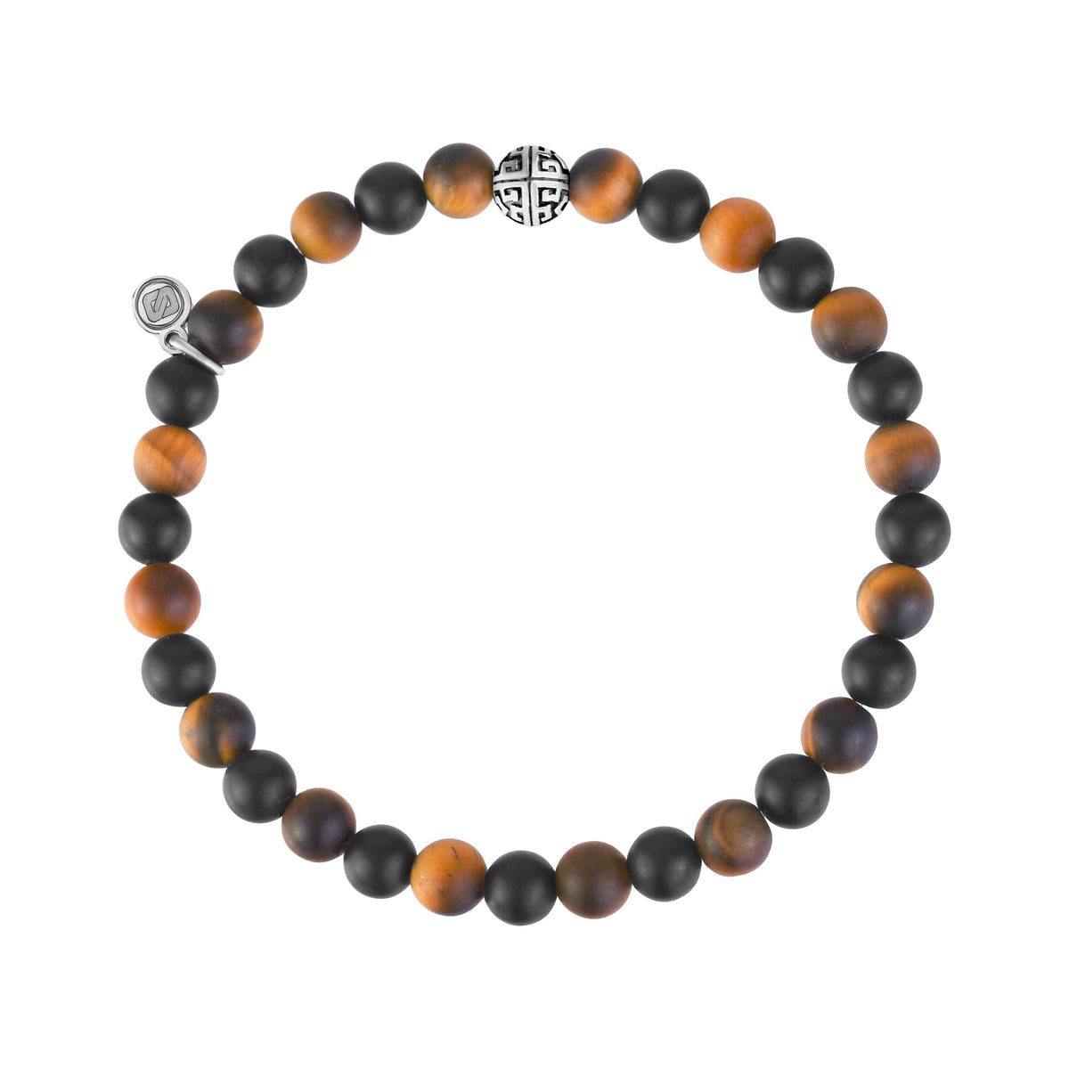 6mm Black & Brown Bead Bracelet