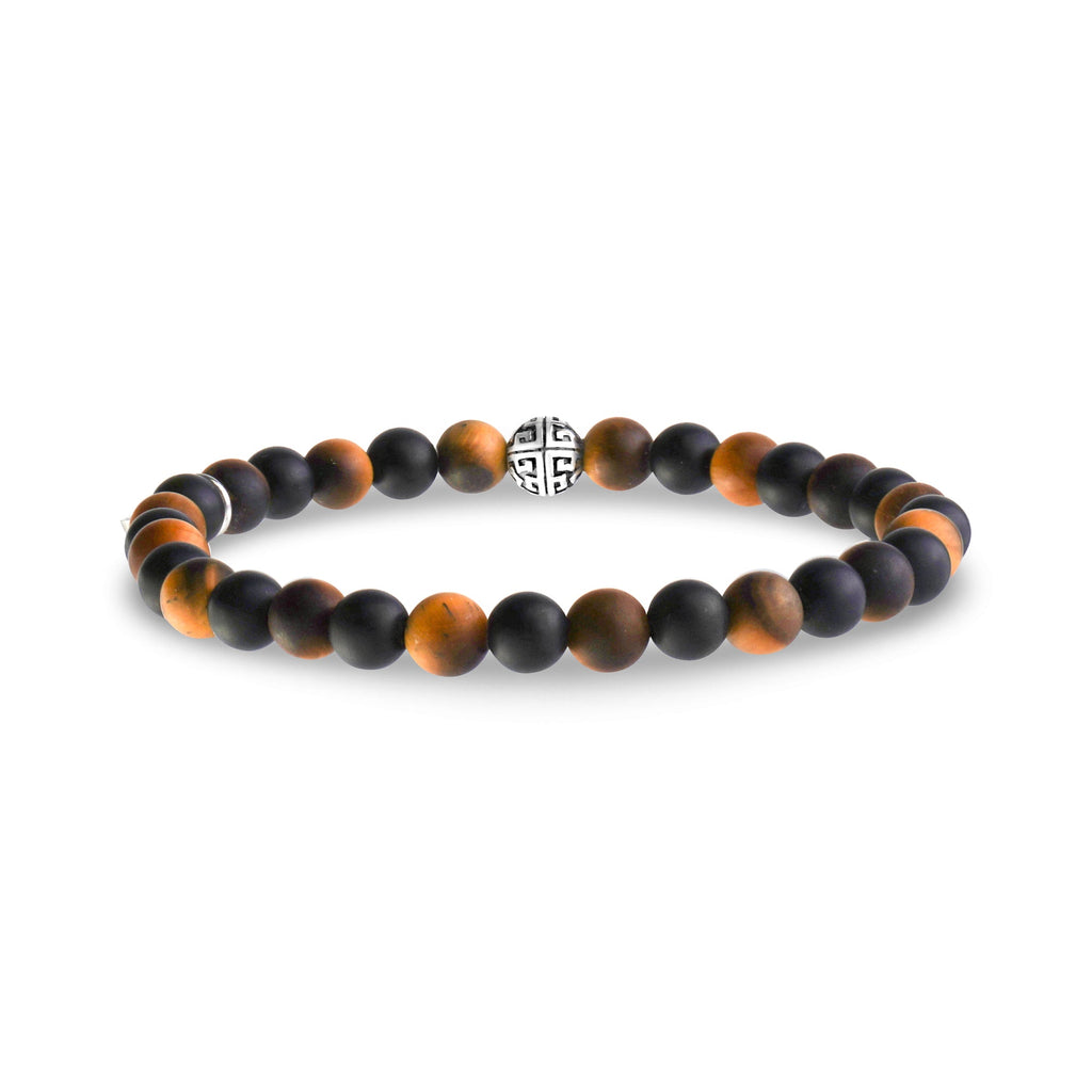6mm Black & Brown Bead Bracelet