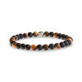 6mm Black & Brown Bead Bracelet