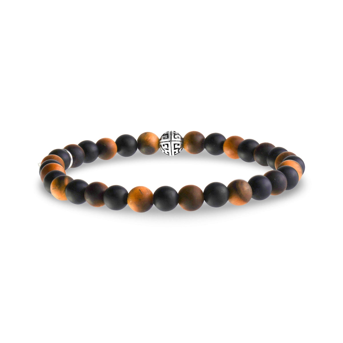 6mm Black & Brown Bead Bracelet