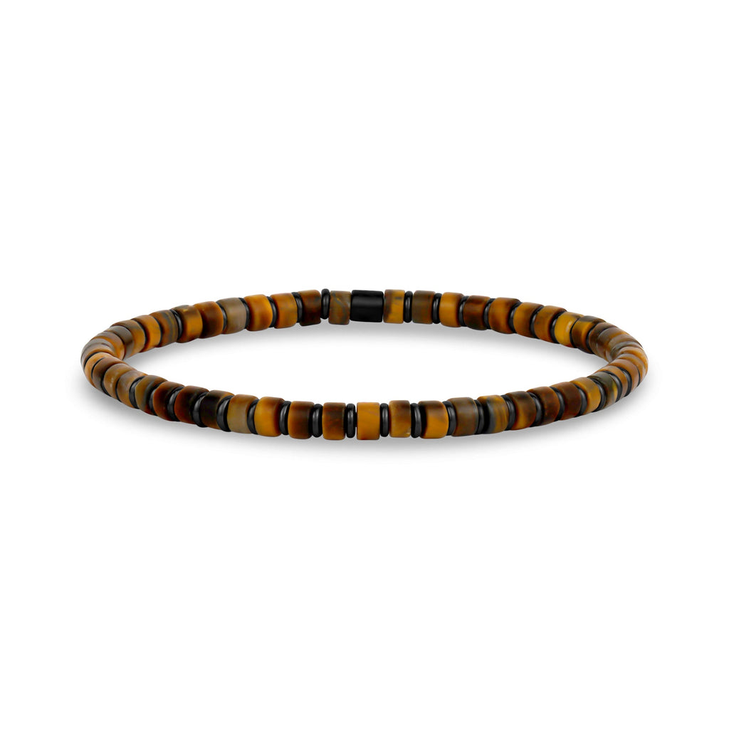Brown and Hematite Bead Bracelet