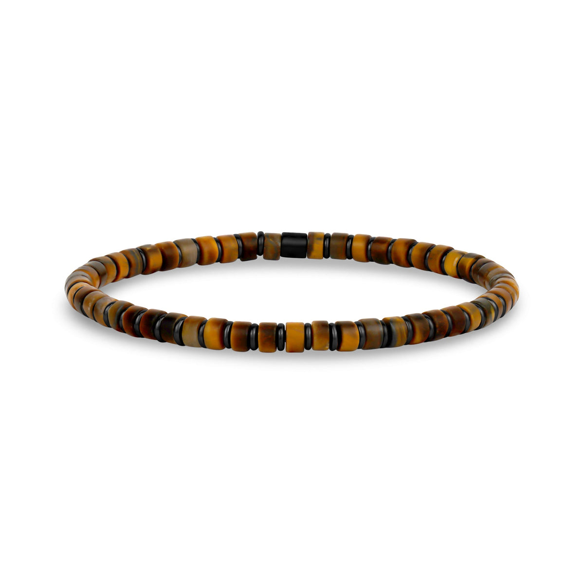 Brown and Hematite Bead Bracelet