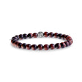 6mm Red Tiger Eye Bead Bracelet