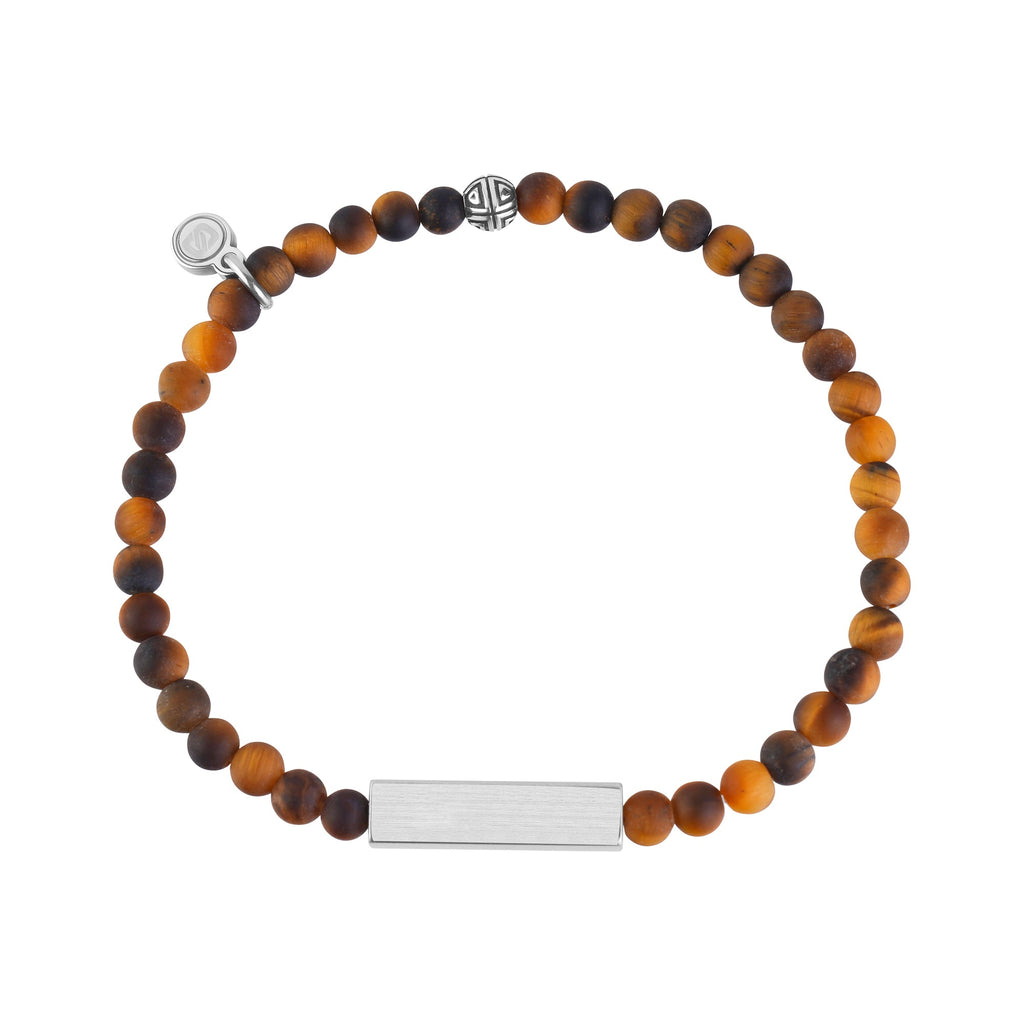 Rectangle Tiger Eye Bead Bracelet | 4MM