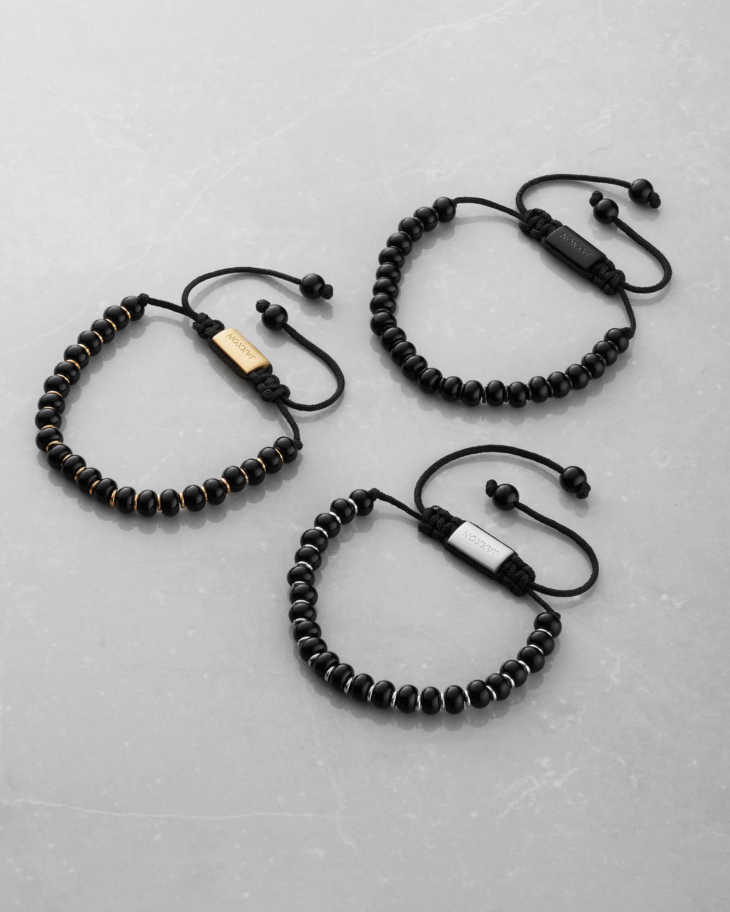 Onyx Beaded Bracelet Black