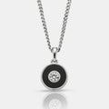Onyx Round Gem Pendant (Silver)