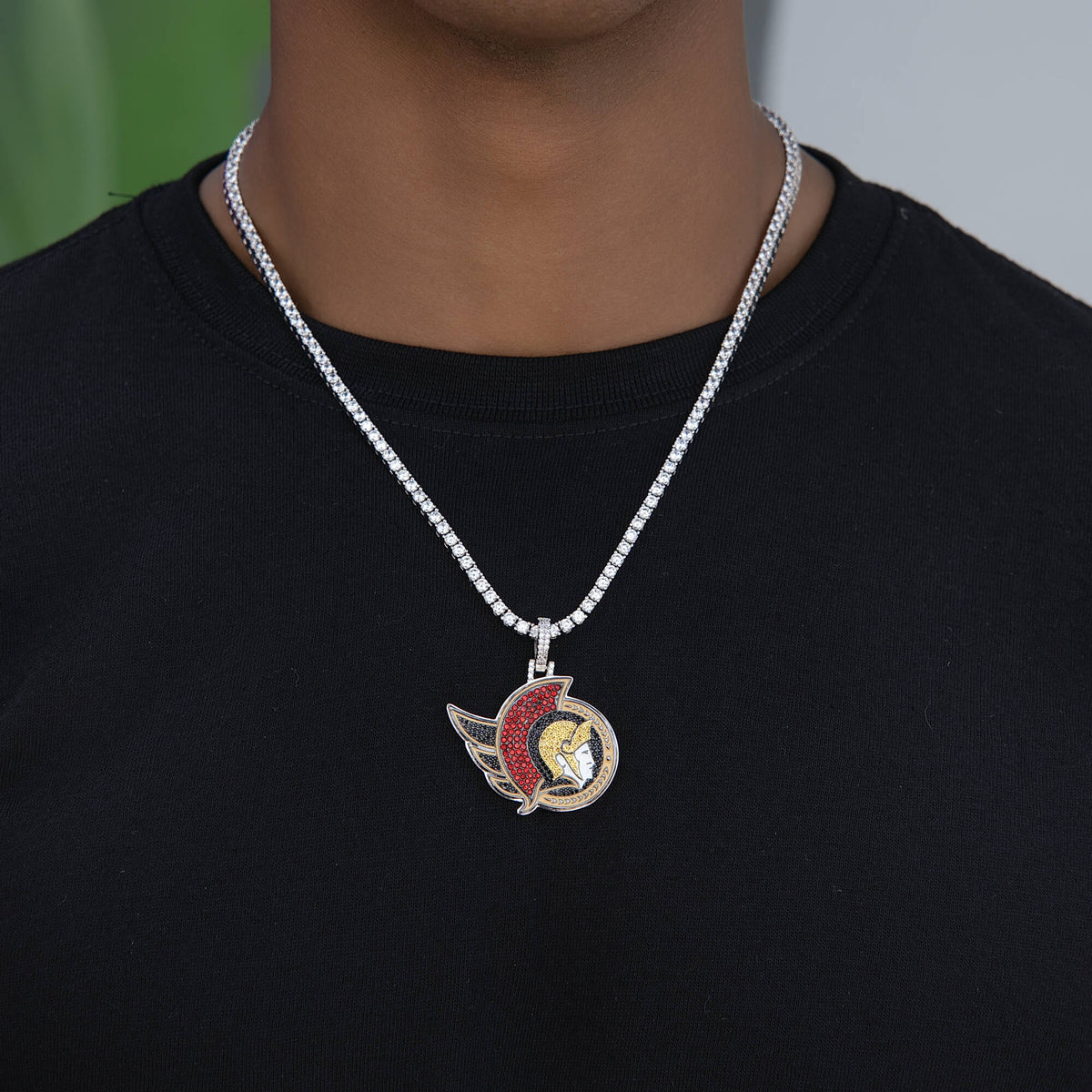 Ottawa Senators Official NHL Logo Pendant in White Gold