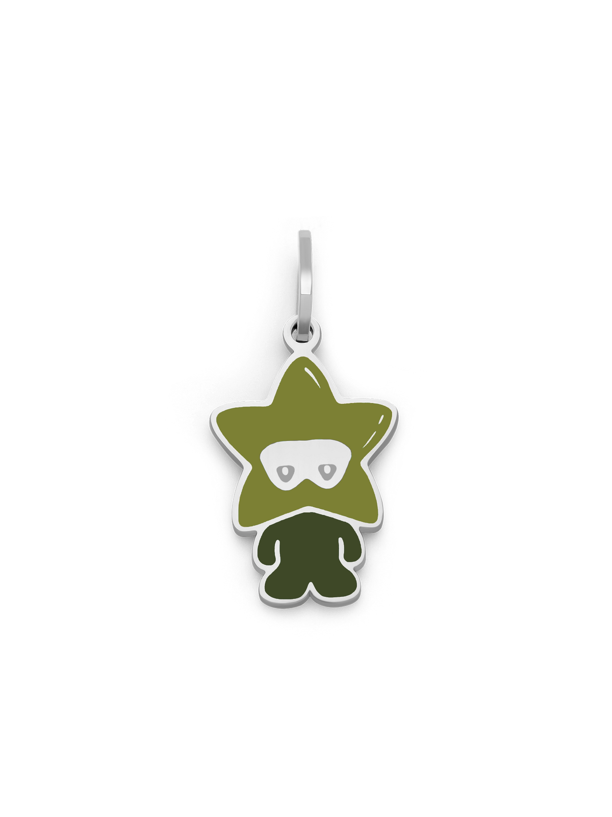 Star Boy Necklace (Matcha & Steel)