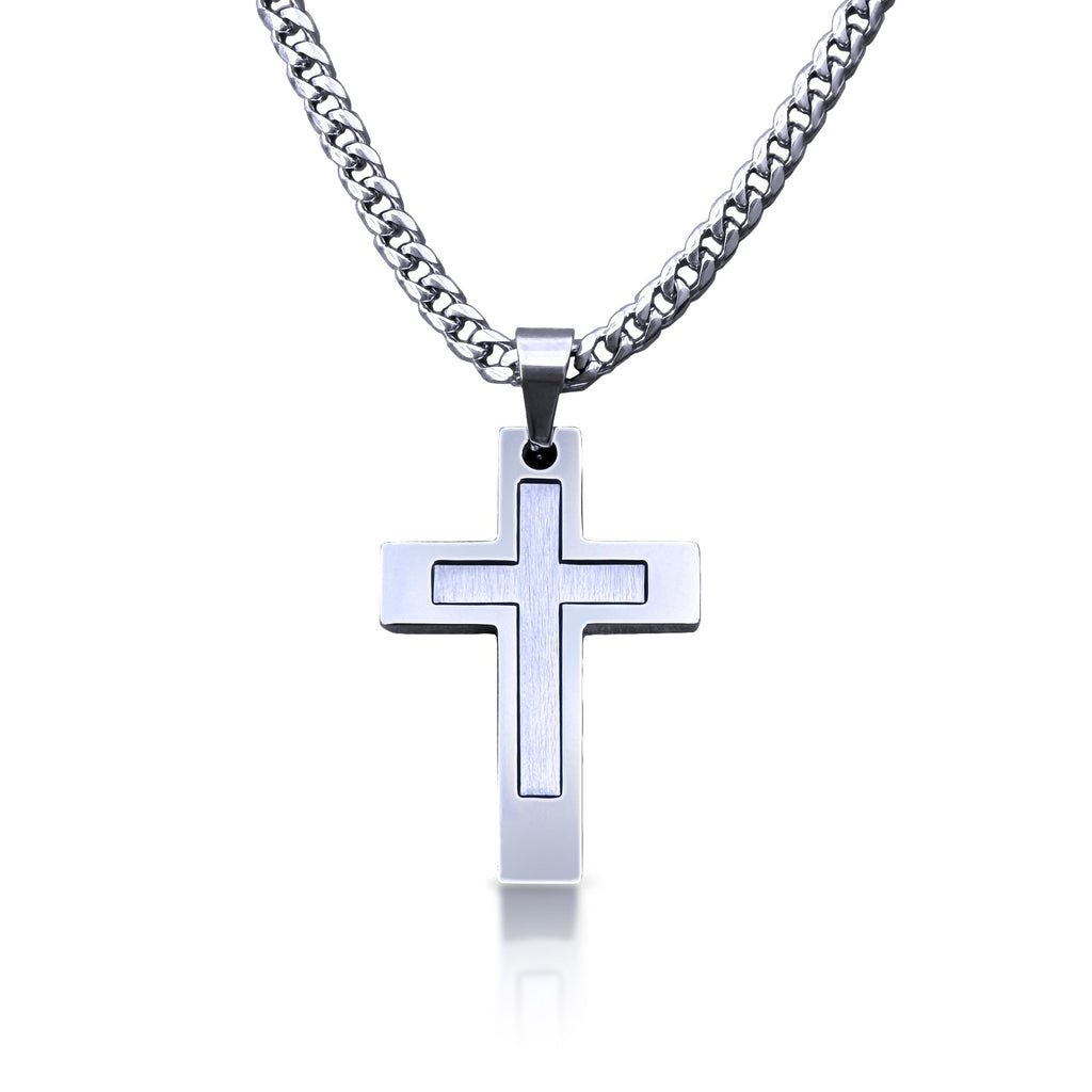Pro Legacy Cross Pendant Necklace - Stainless Steel