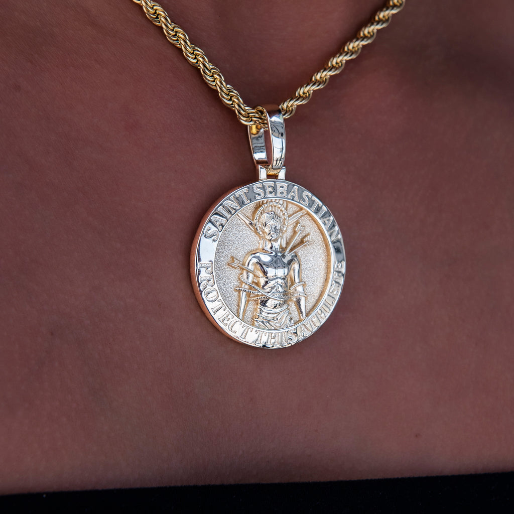 Athletes Guardian Pendant in Yellow Gold